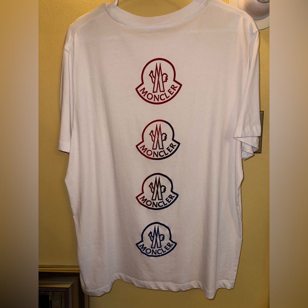 NWOT Moncler white logo T-shirt sz L